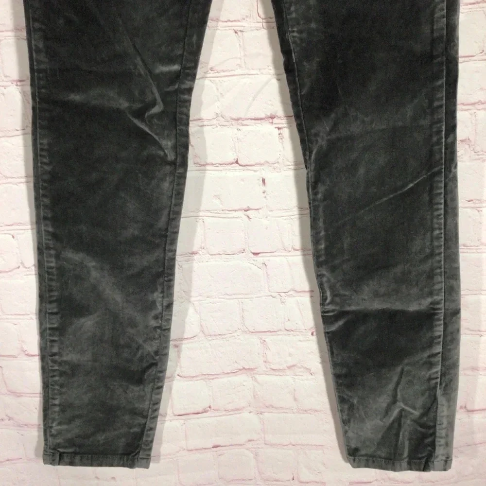 Garnet Hill Gray Velvet Pants - Size 00P